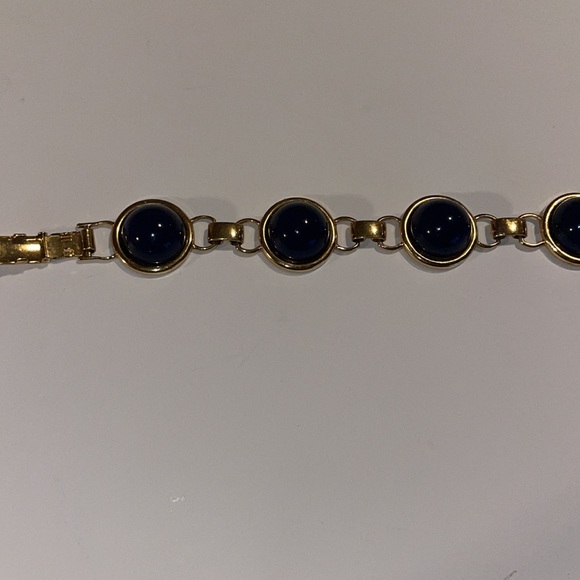 Vintage Monet Enamel Link Bracelet - Picture 2 of 12